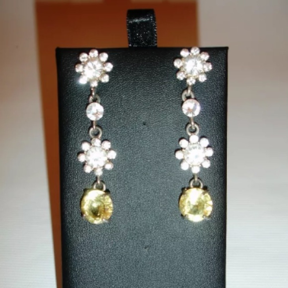 Vintage Repro Jewelry Zirconia Stud Earrings